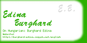 edina burghard business card